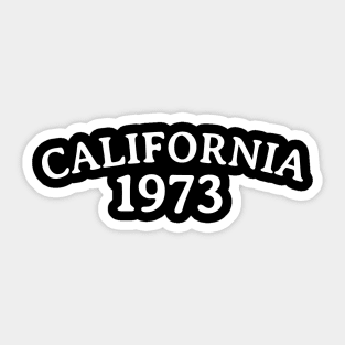 California 1973 Sticker